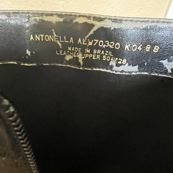 Ralph Lauren crocodile embossed black leather boots - Picture 13 of 14